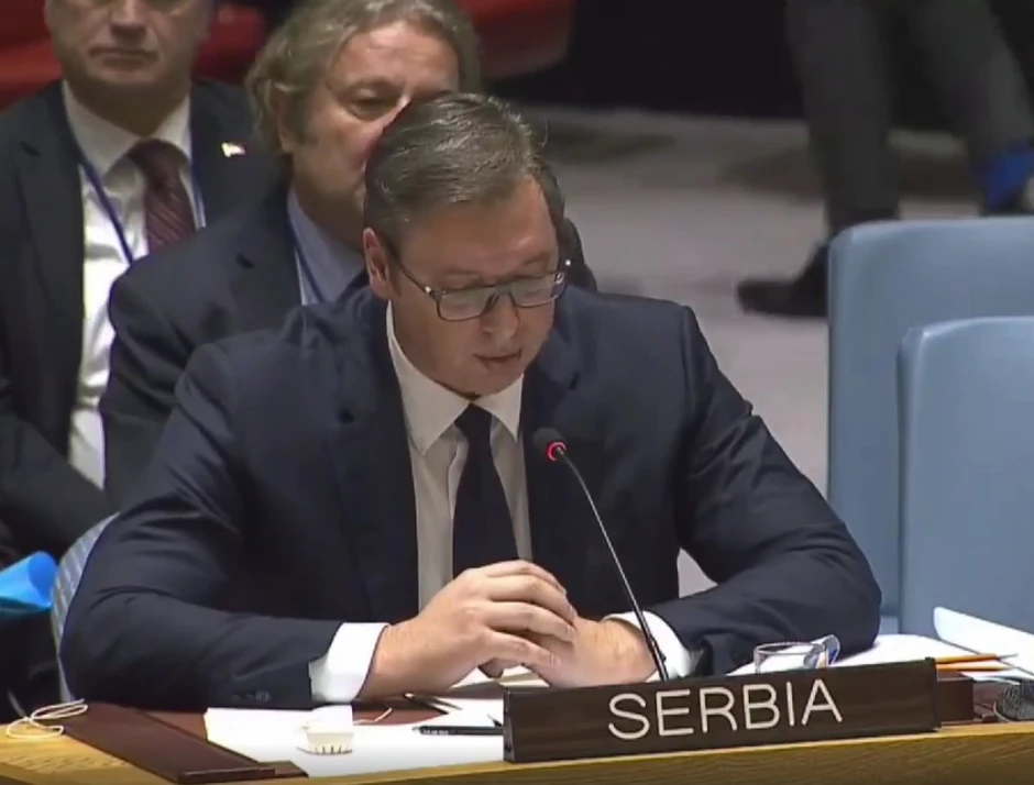 Aleksandar Vučić, Sednica SB UN