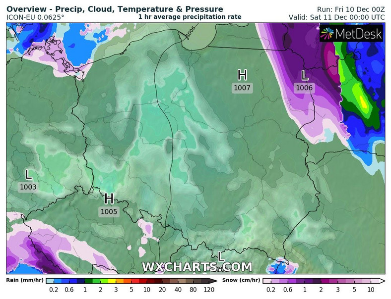 W nocy na Podlasiu początkowo będzie mocno sypać