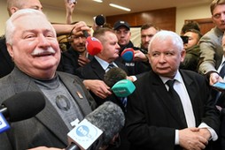 Lech Wałęsa i Jarosław Kaczyński