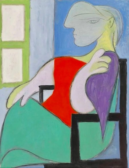 Pablo Picasso, portret - Femme assise près d'une fenêtre (Marie-Thérèse) z 1932 r.