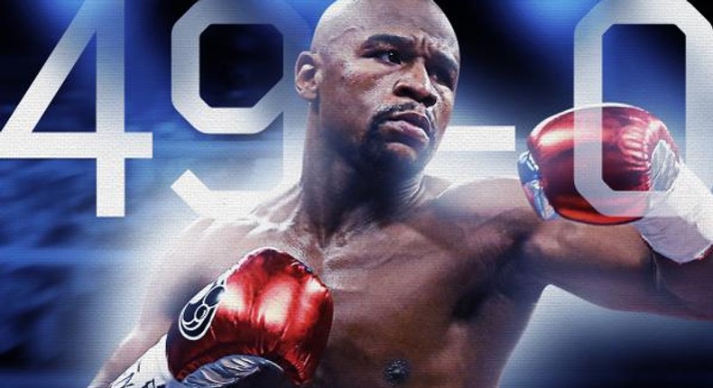 Floyd Mayweather wins