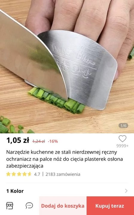 Osłonka na palce do krojenia