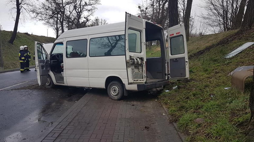 Wypadek busa w Zbąszynku