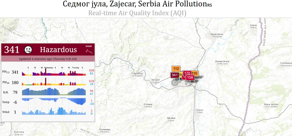 Zagađenje u Zaječaru