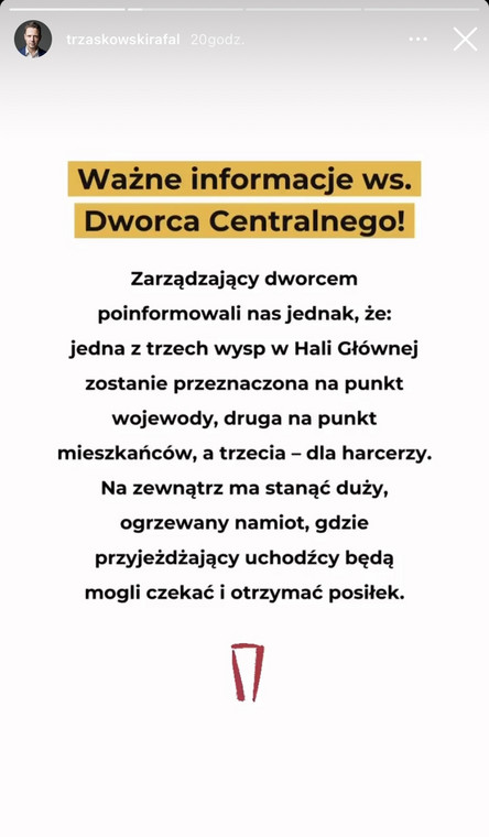 InstaStory Rafała Trzaskowskiego