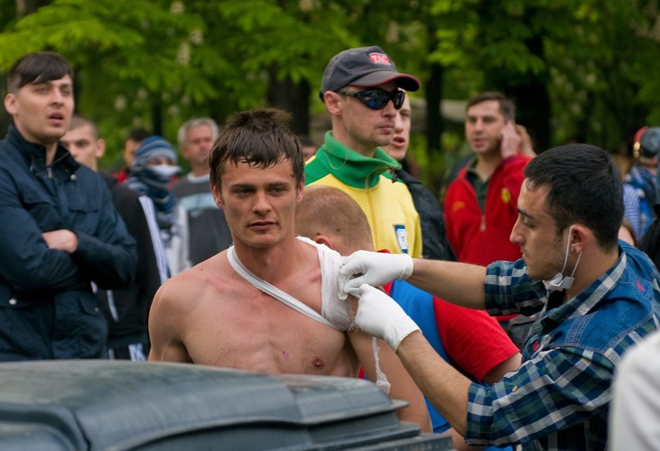 Ranny w starciach w Odessie