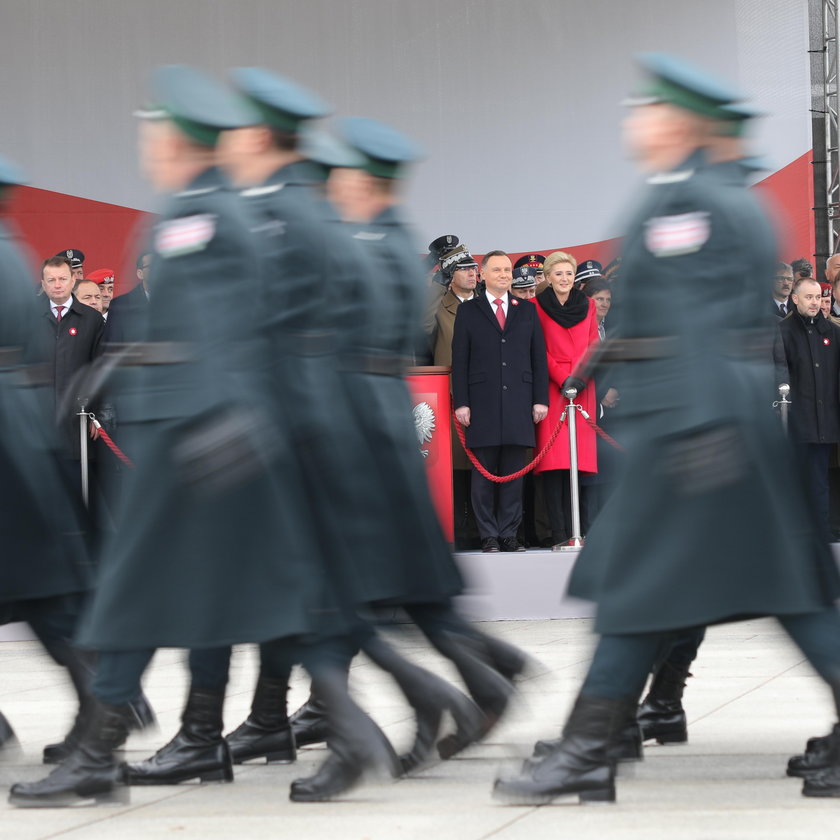 Andrzej Duda w czasie uroczystości z okazji święta Niepodległości