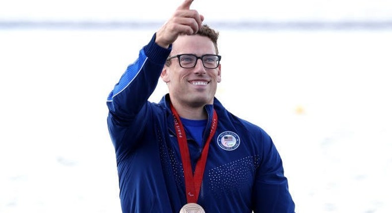 Blake Haxton won a bronze medal at the Paris paralympicsElsa/Getty Images