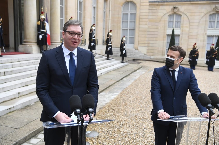 Aleksandar Vučić i Emanuel Makron
