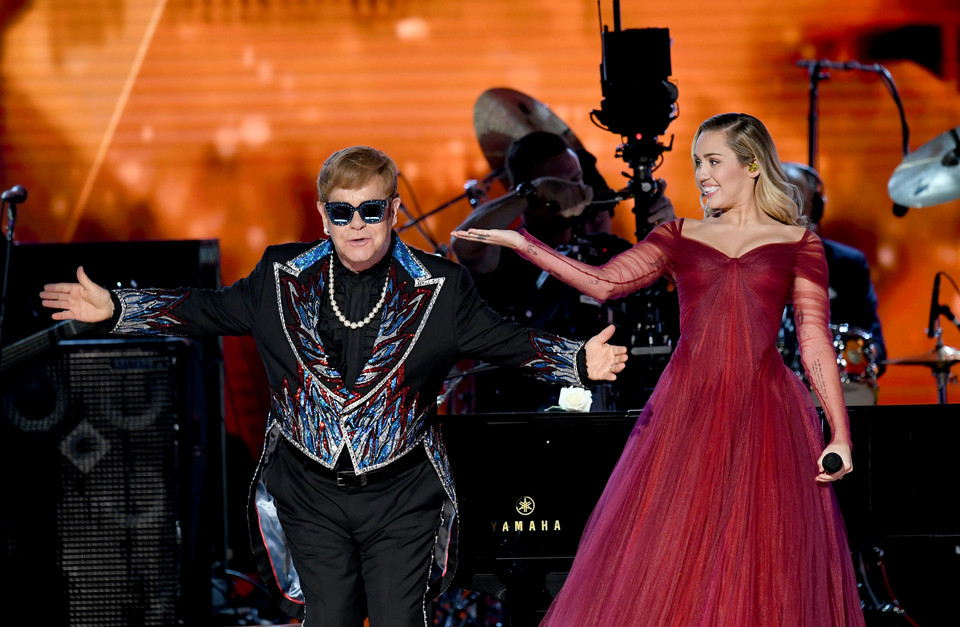 Miley Cyrus i Elton John na gali Grammy 2018