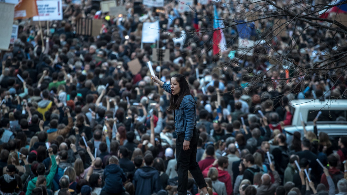 epa06657862 - CZECH REPUBLIC PROTEST (Thousands protest against Czech Prime Minister Andrej Babis in Prague)