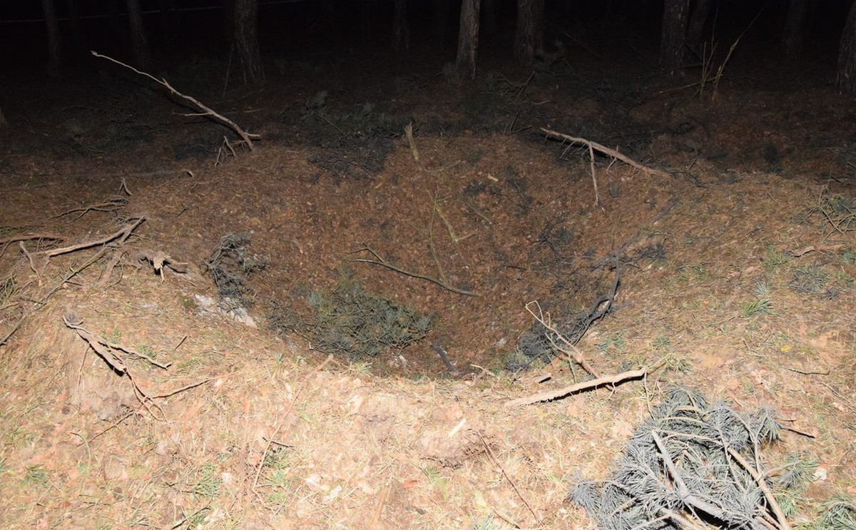 Lej po wybuchu bomby lotniczej