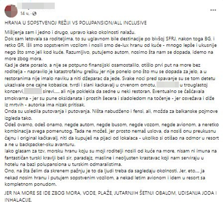 Lidijina objava unutar grupe LFG (1)