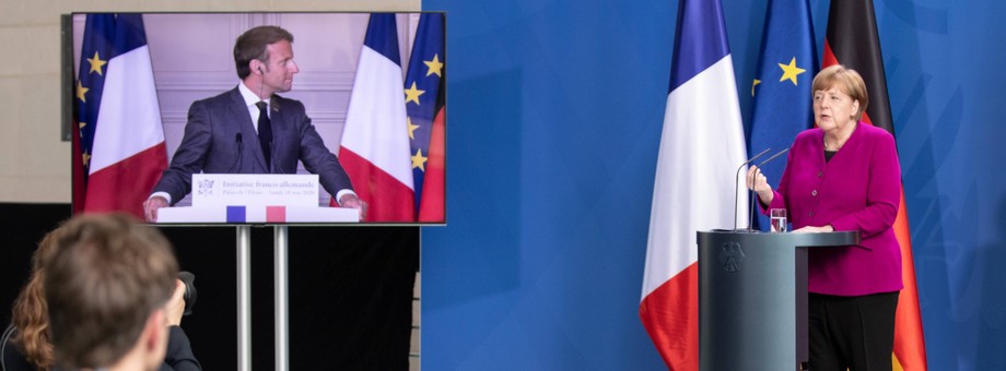 Prezydent Francji Emmanuel Macron i kanclerz Niemiec Angela Merkel ogłosili wspólny plan stymulacyjny