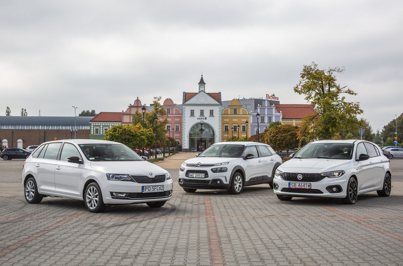 Fiat Tipo kontra Skoda Rapid Spaceback i Citroen C4 Cactus