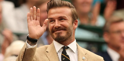 David Beckham z mamą na Wimbledonie