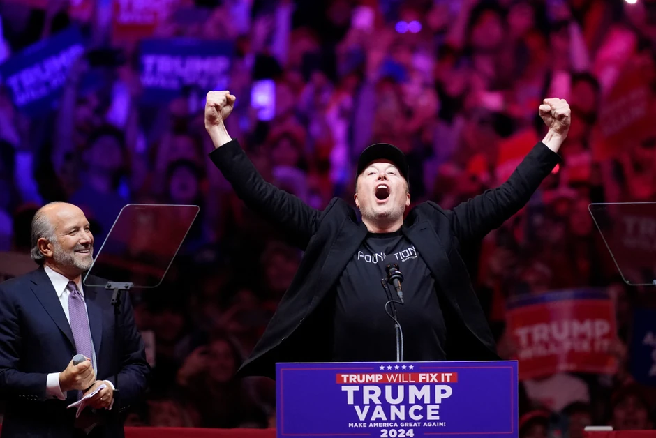 Ilon Mask govori na skupu Donalda Trampa u Medison Skver Gardenu 27. oktobra