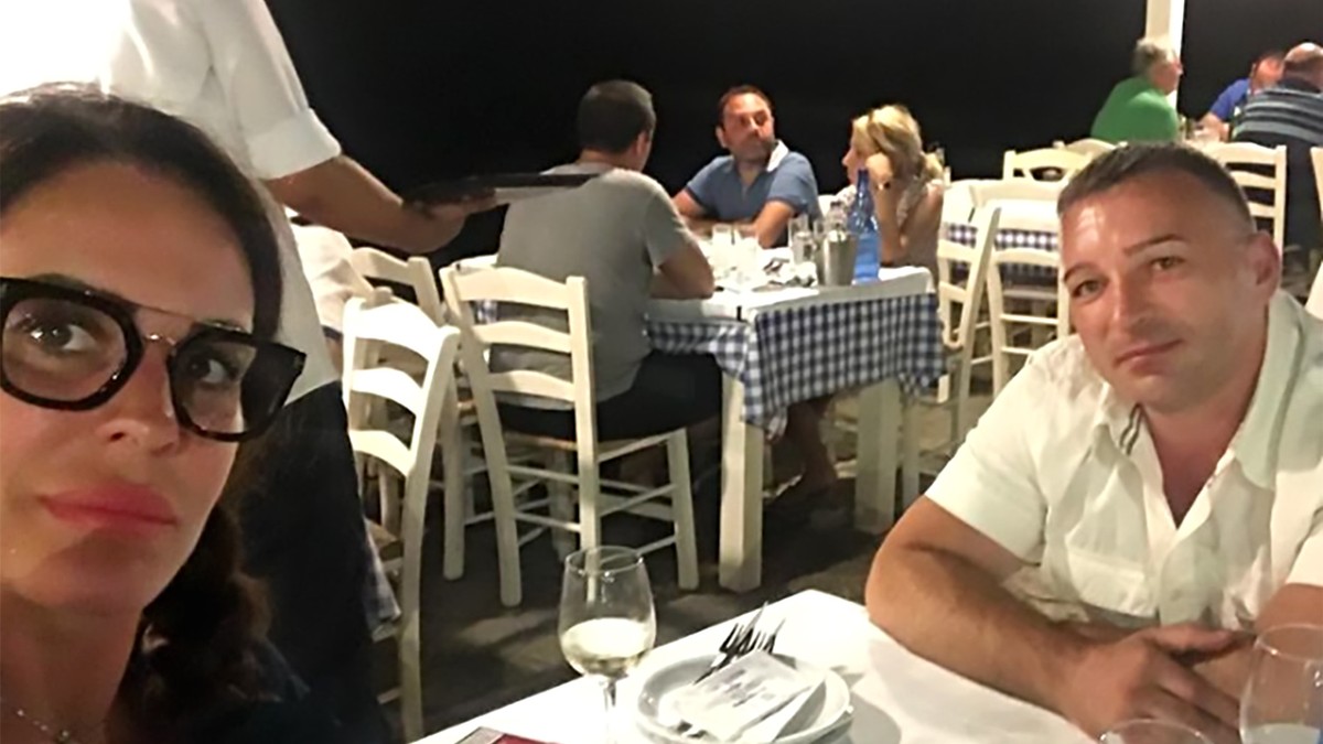 Milena Kačavenda sa bivšim mužem 