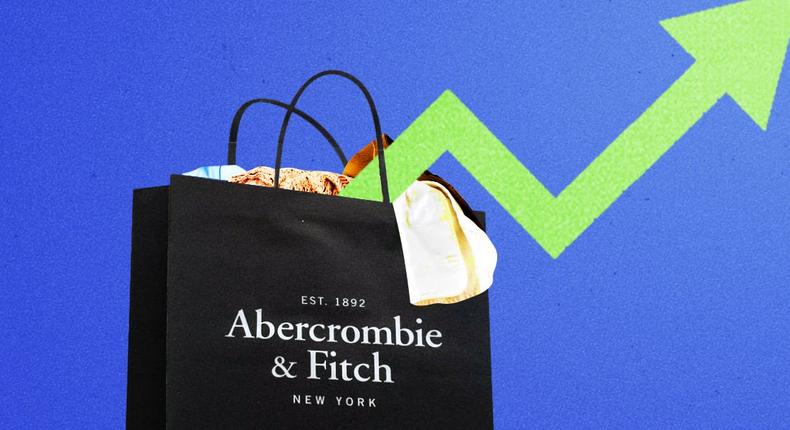 Once-struggling retailer Abercrombie is booming, and its stock is even beating out Wall Street darling NvidiaGetty Images; Abercrombie & Fitch; Alyssa Powell/BI