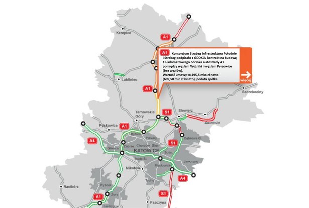 Autostrada A1 odcinek Woźniki - Pyrzowice