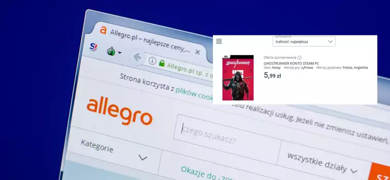 Zmiany na Allegro: koniec ze sprzedawaniem kont z grami na PC i konsole