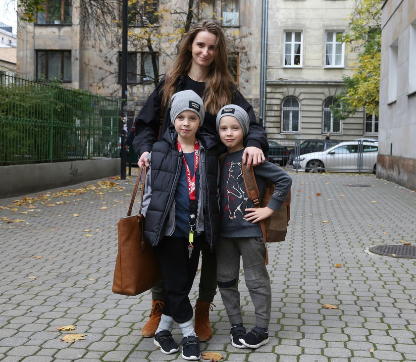 Katarzyna Orkan-Łęcka (36l.), Dawid (8l.) Chaim (6l.)