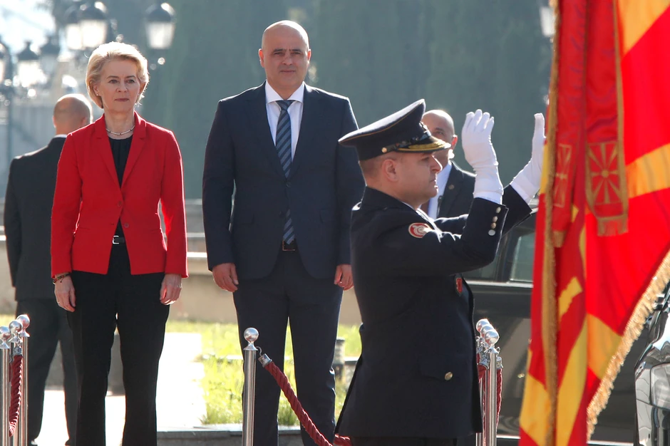 Ursula fon der Lajen i Dimitar Kovačevski u Skoplju 30. oktobra