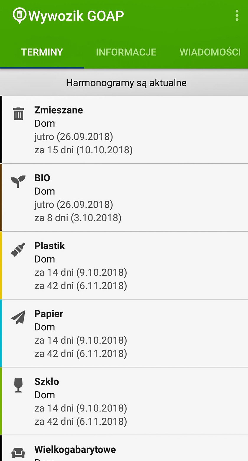 Aplikacja Wywozik przypomni o wywozie śmieci