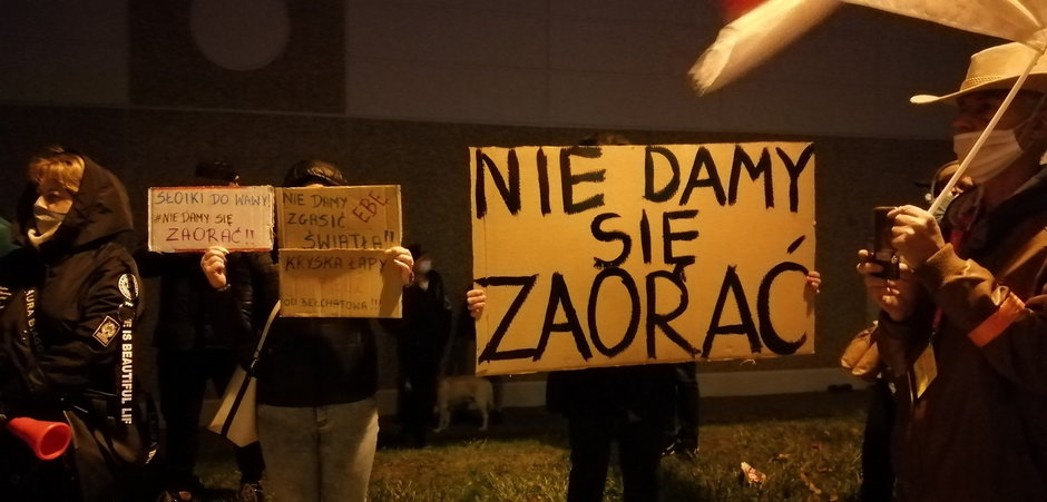 Protest w Bełchatowie