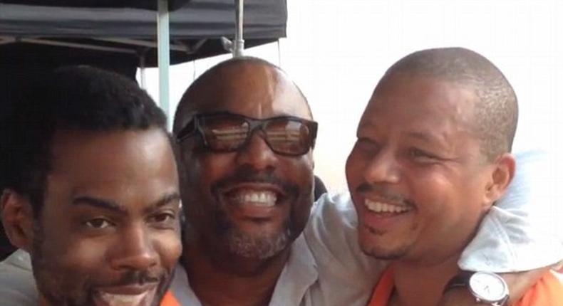 Chris Rock, Daniel Lee and Terrence Howard on set of 'Empire'