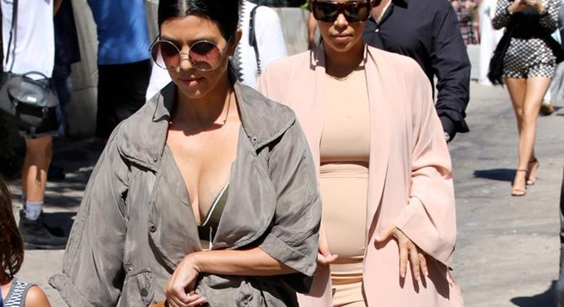 Kourtney Kardashian and Kim Kardashian West