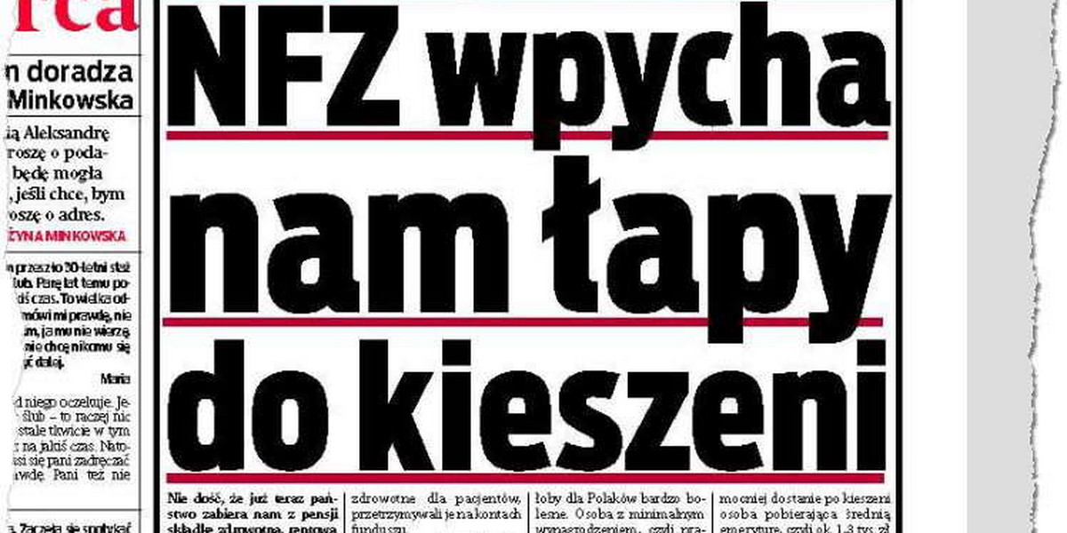 NFZ wpycha nam łapy do kieszeni