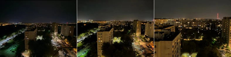 przykładowe zdjęcia w trybie nocnym - miejska iluminacja (kliknij, aby powiększyć)