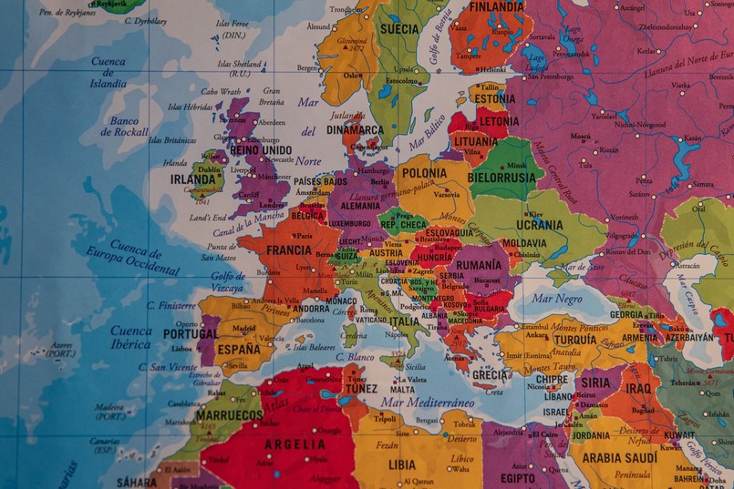 mapa europy, europa