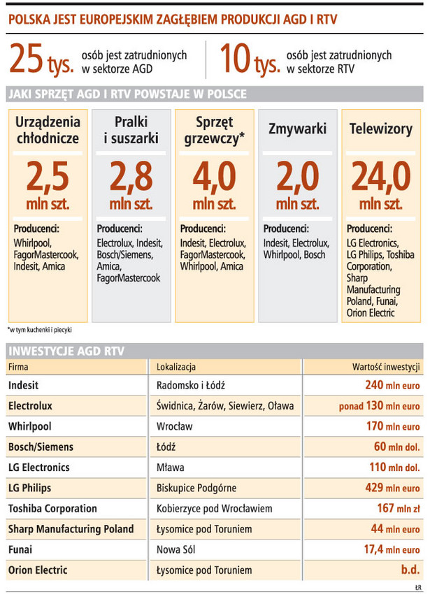 Polska jest europejskim zagłębiem produkcji AGD i RTV