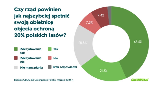 Badanie CBOS dla Greenpeace Polska w sprawie ochrony polskich lasów