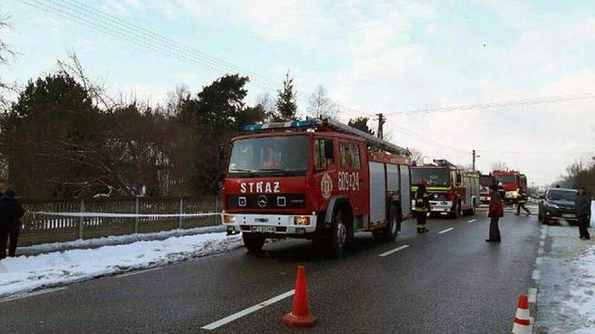 Pożar we wsi Drynia koło Gielniowa
