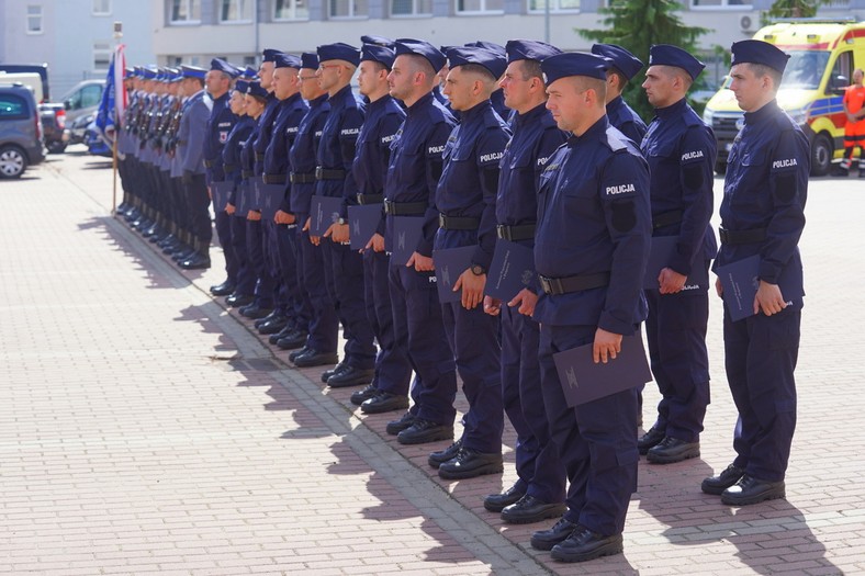 Ślubowanie policjantów Komendzie Wojewódzkiej Policji w Bydgoszczy