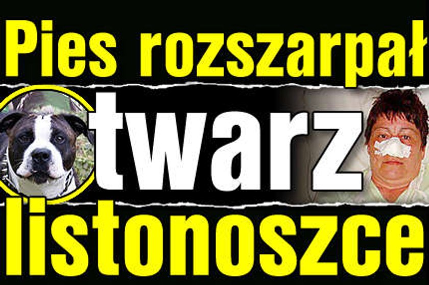 Pies rozszarpał nos listonoszce