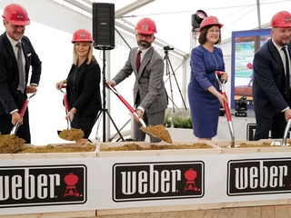 Uroczystość rozpoczęcia budowy pierwszej w Polsce fabryki firmy Weber-Stephen Products w zabrzańskiej strefie ekonomicznej