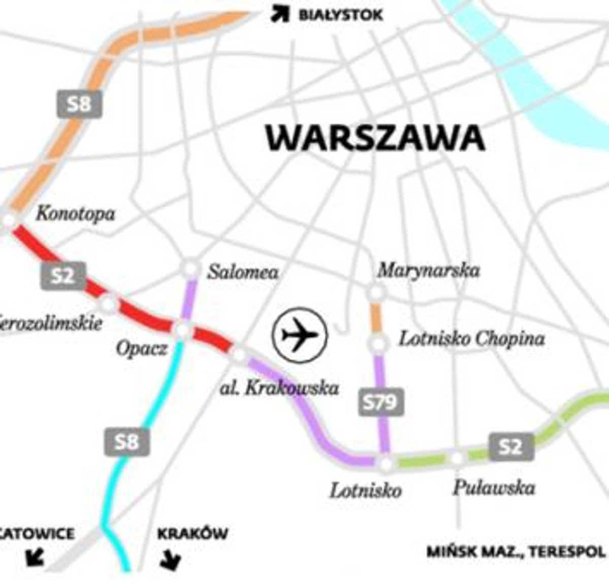 Nowe odcinki ekspresowej obwodnicy Warszawy