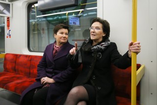 Ewa Kopacz pojechała drugą linią metra