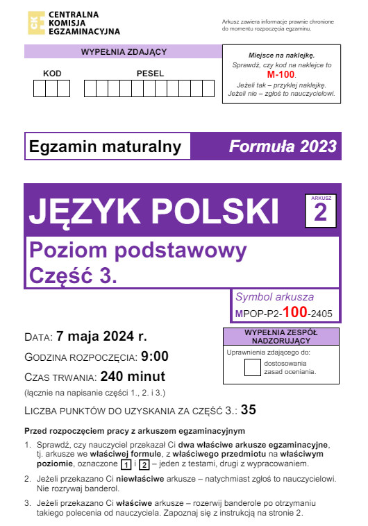 Matura 2024. Język polski