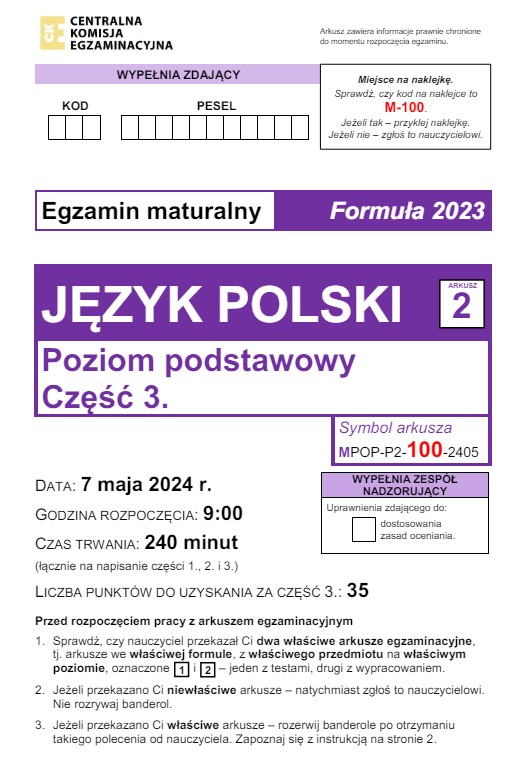 Matura 2024. Język polski