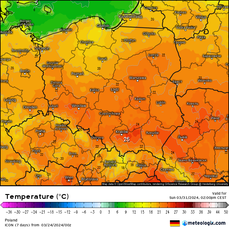 W Wielkanoc temperatura może wzrosnąć do 25 st. C