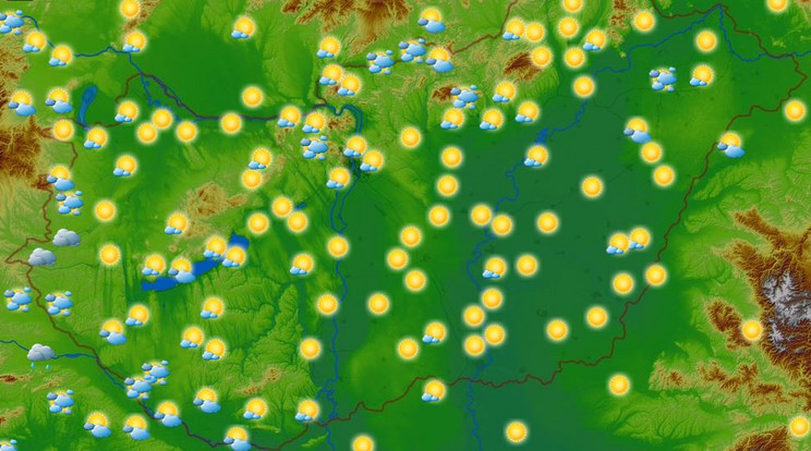 Magyarország egész területén előbújt a nap ma /Fotó: Időkép