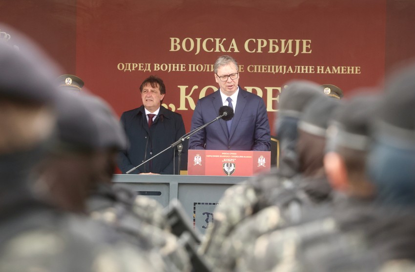 Aleksandar Vučić prisustvuje obeležavanju Dana jedinice Kobre