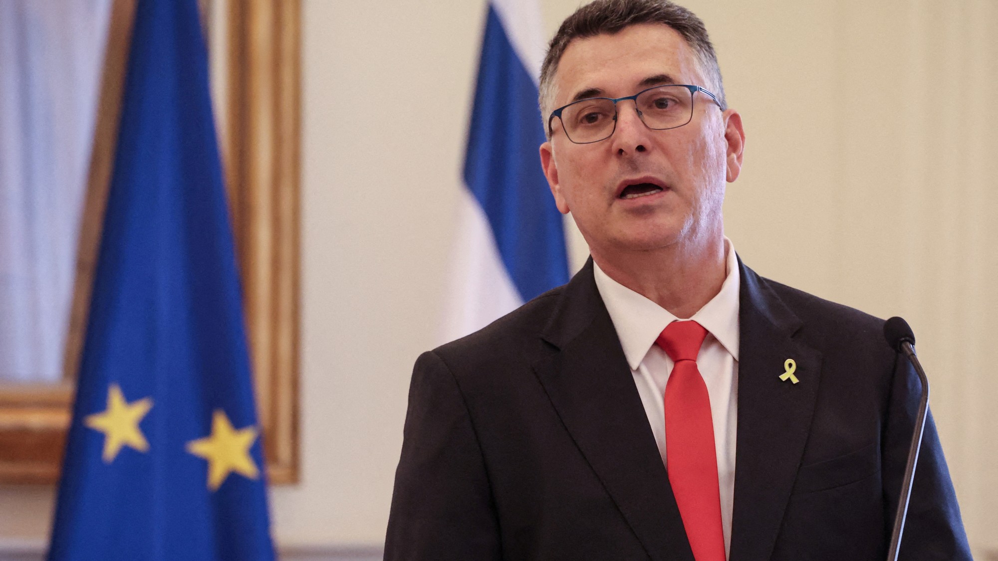 Izraelský minister zahraničných vecí Gideon Saar, REUTERS/Louisa Gouliamaki