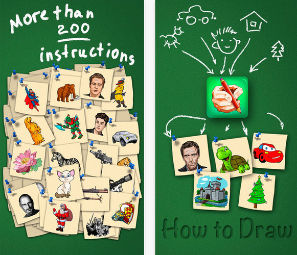 Nie każdy może zostać nowym van Goghiem, ale nawet mniej uzdolnione artystycznie osoby mogą nauczyć się podstaw sztuki rysunku. Pomoże w tym aplikacja How to Draw, która krok po kroku przeprowadzi nas przez proces powstawania 70 rysunków wykonanych w różnych stylach.