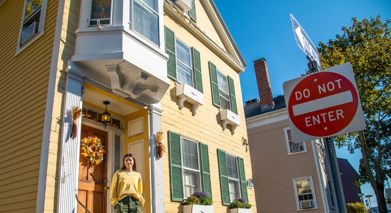 The author outside the Henry Derby House in Salem, Massachusetts.Jakob Menendez